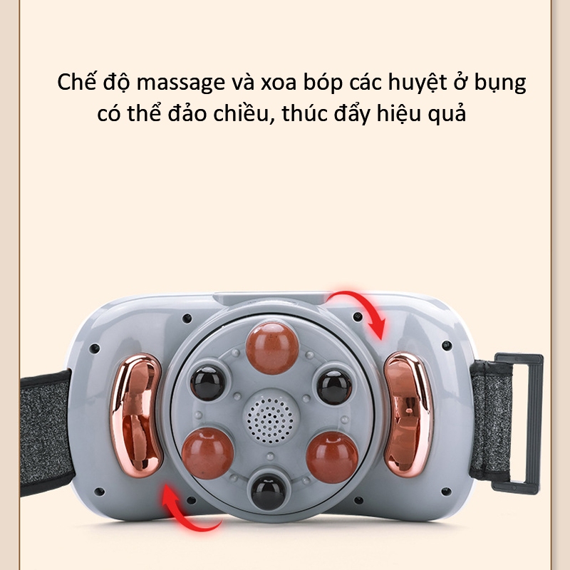 Máy Massage Bụng Đa Năng 3 Chế Độ, Đai Mát Xa Bụng Tinh Dầu Thảo Dược Chườm Nóng Giúp Giảm Mỡ Bụng, Chân Đùi, Vùng Lưng