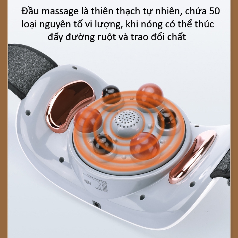 Máy Massage Bụng Đa Năng 3 Chế Độ, Đai Mát Xa Bụng Tinh Dầu Thảo Dược Chườm Nóng Giúp Giảm Mỡ Bụng, Chân Đùi, Vùng Lưng
