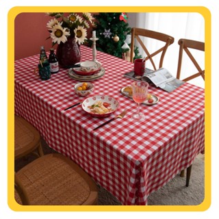   Đã may viền  Khăn trải bàn caro đỏ trang trí Năm Mới trang trí Giáng Sinh Noel khăn bàn học phông chụp ảnh. 