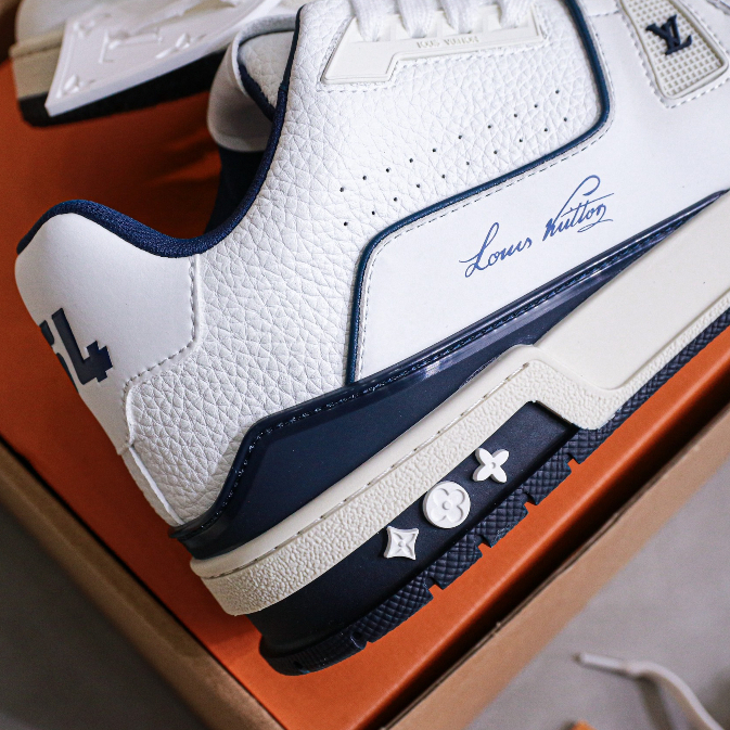 Giày LV Trainer 54 Xanh Than Navy, giầy sneaker nam nữ louis vuitton 54 hàng cao cấp phong cách 2023