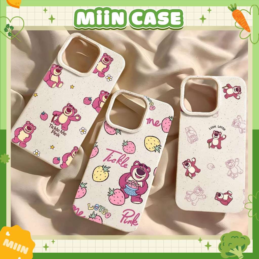 Ốp lưng iphone mềm thân thiện với môi trường Gấu Pink 6/6plus/7/8/plus/x/xs/11/12/13/14/15/pro/max/promax