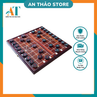 Com bo bàn cờ tướng + quân cờ gỗ trắc cao cấp