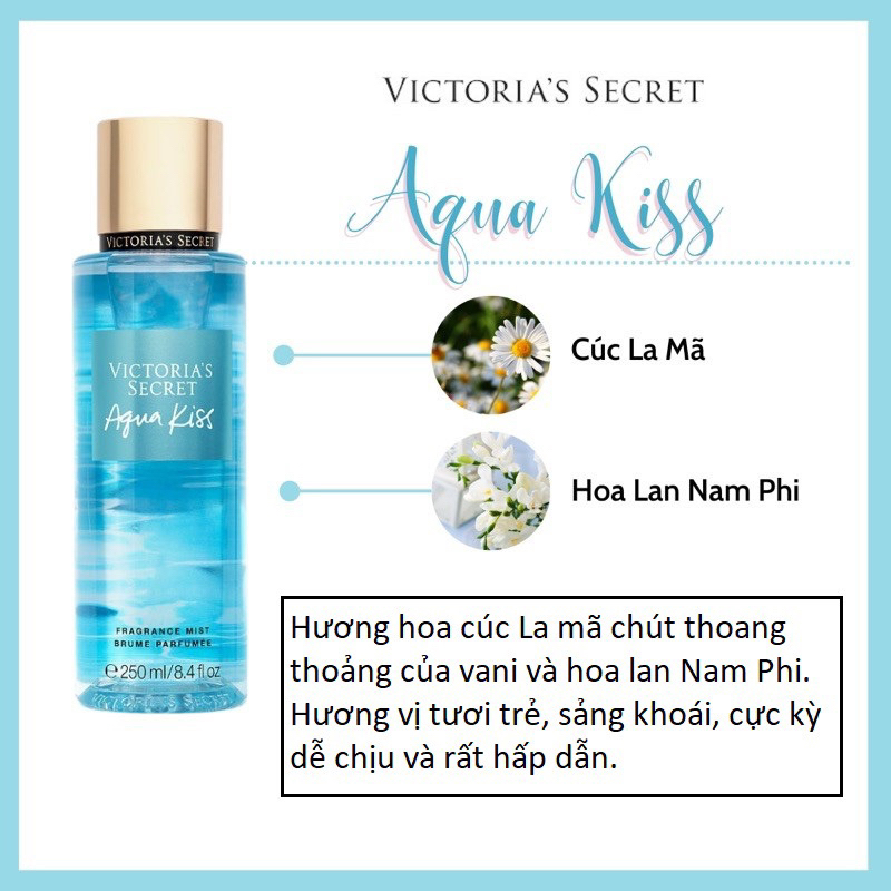 Xịt body mist Victoria’s Secret Aqua Kiss 250ml