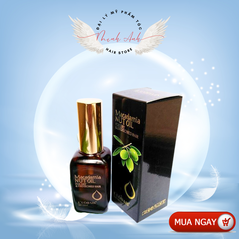 Tinh dầu dưỡng tóc MACADAMIA NUT OIL OLIU 50ML bóng mượt, phục hồi tóc hư tổn Minh Anh Hair Stores