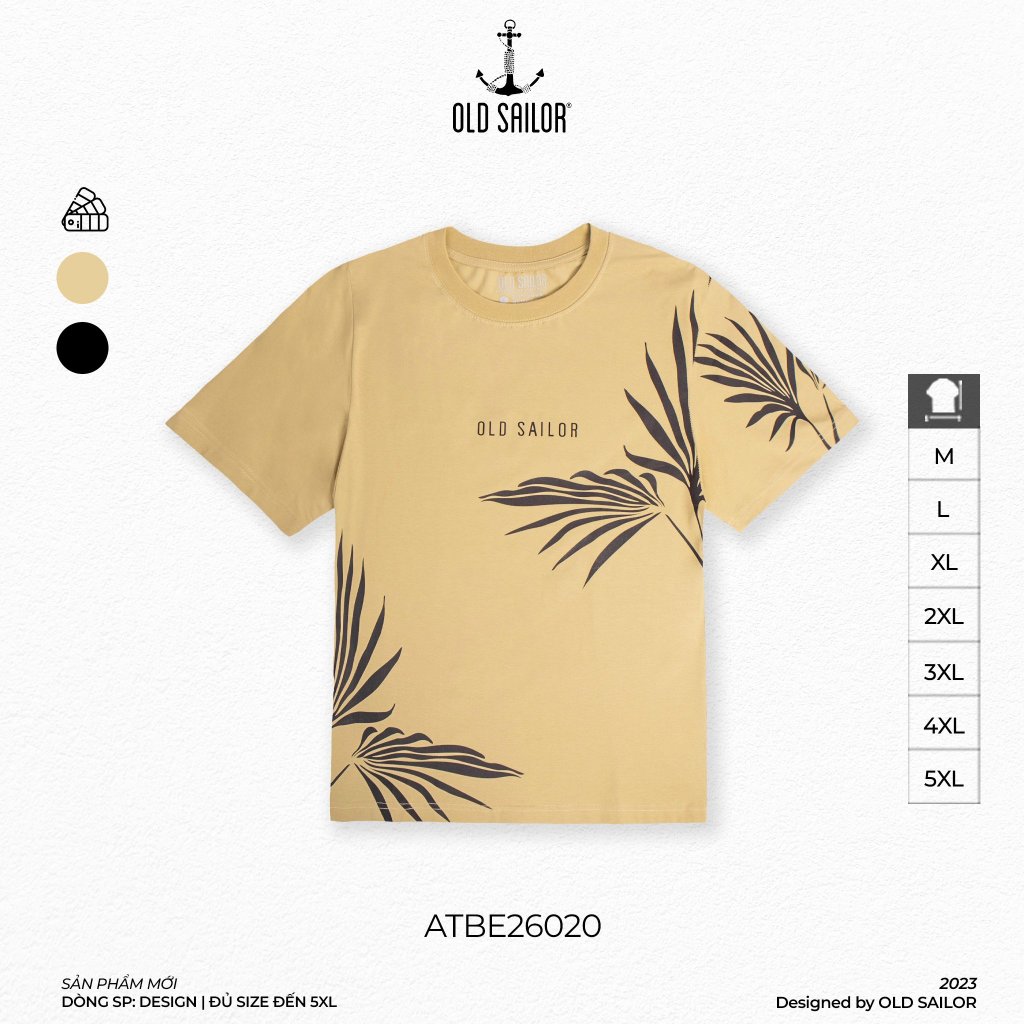 Áo thun họa tiết Palm Old Sailor - 26020 - Big Size Upto 5XL
