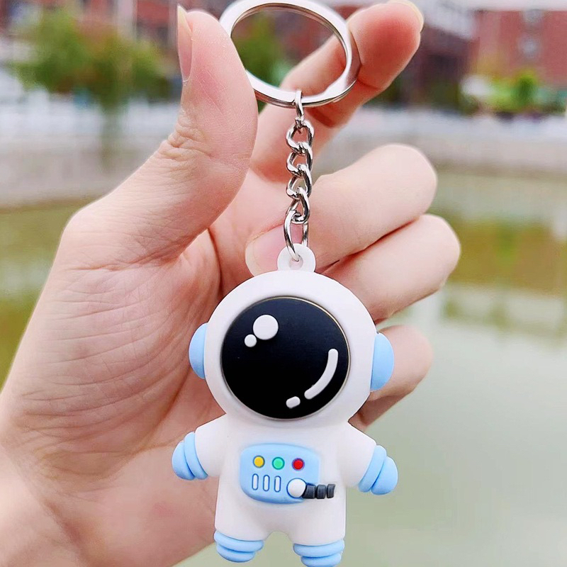 Móc Khoá Phi Hành Gia Xanh Hồng Dễ Thương, Móc Khoá Thiết Kế Đơn Giản