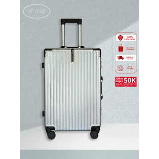 Vali khung nhôm 2 size 20/24inch chất liệu nhựa ABS màu xám bạc