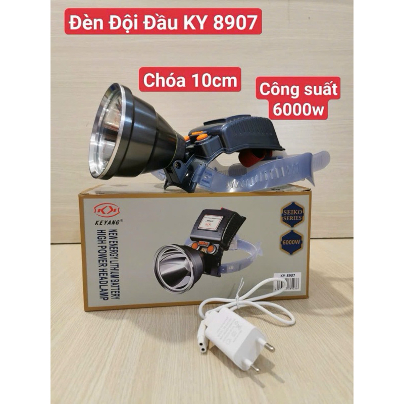 ĐÈN ĐỘI ĐẦU CHOÁ LỚN 10CM 6000W [ KY-8907 ]