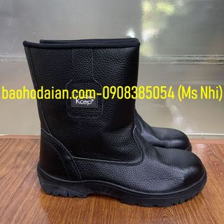 Ủng bảo hộ lao động màu đen cda bò mũi thép bảo vệ chân Kcep