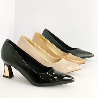 [shop giay minh thu] Cao gót 5cm ốp đồng MT219