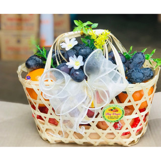 Giỏ tre mini 20cm x 17cmx 8cm đựng trái cây, caphe làm giỏ quà tặng