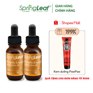 Combo 2 lọ SpringLeaf Propolis Liquid 40% Alcohol free, hỗ trợ đường hô hấp, nhiễm khuẩn
