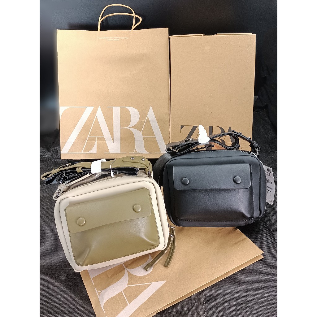 Túi đeo chéo nam zar da trơn hình hộp chữ nhật phong cách trẻ trung size 21