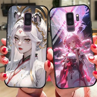 Ốp điện thoại mặt kính Samsung s9 / ss s9 plus / ss s9+ in hình anime nữ sang chảnh 2024