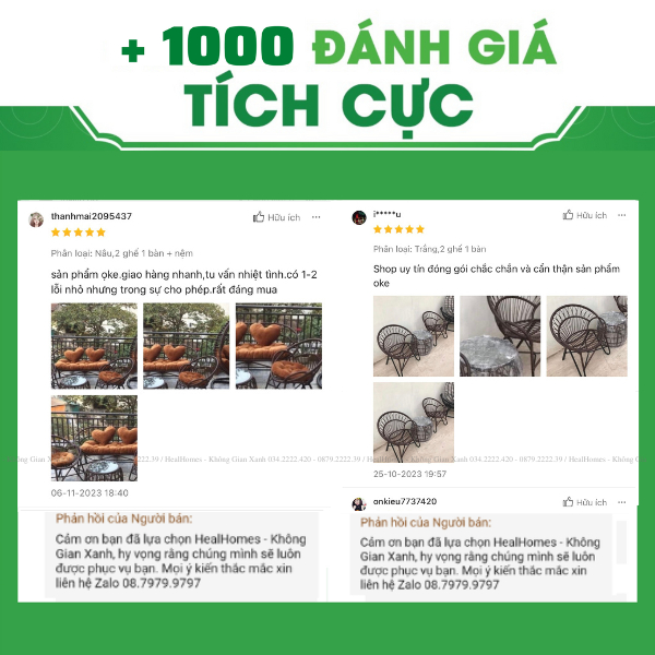 Bộ Bàn Ghế Putin Đuôi Công Healhome Sân vườn Song Mây Chất Liệu Nhựa Giả Mây Cao Cấp Và Khung Thép Bảo Bành 24 Tháng