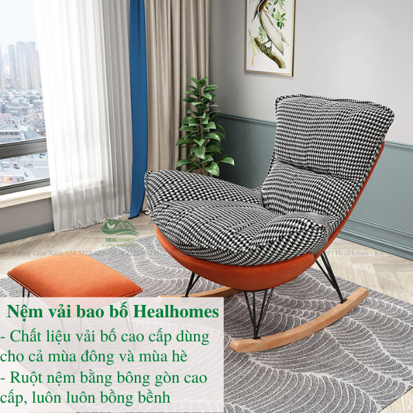 Sofa lười ánh sáng ghế bập bênh sang trọng phòng khách tối giản hiện đại nhà đơn giải trí bảo hành 24 tháng/Healhomes