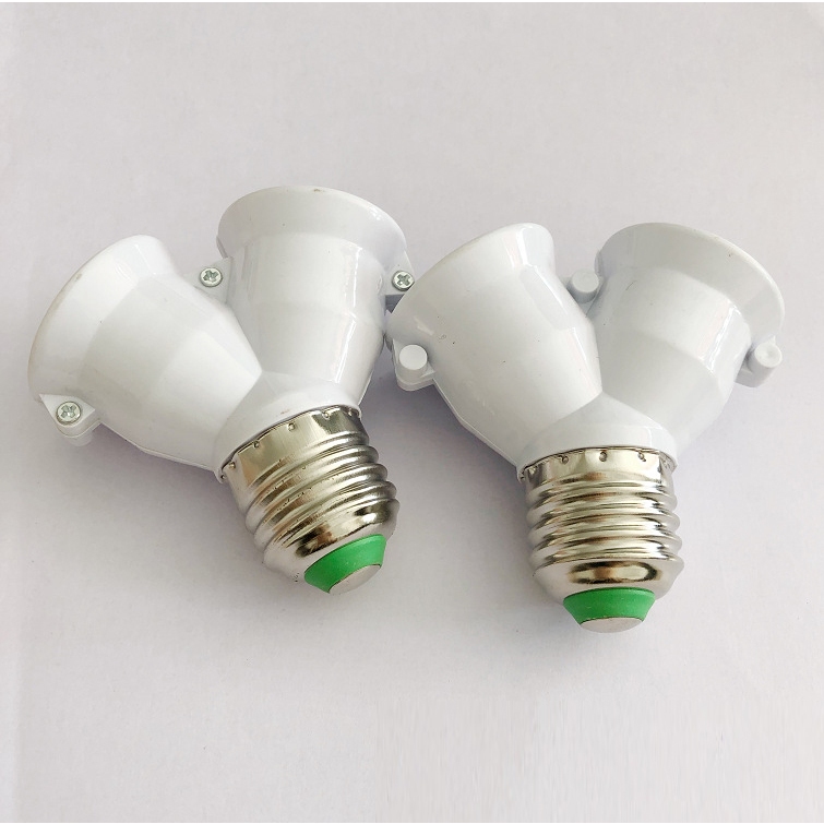 ĐUI ĐÈN TRÒN E27 CHIA 1 RA 2 CHỮ Y - 3 NHÁNH – ĐÈN LED VŨ TRƯỜNG XOAY