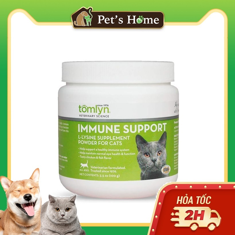 Bột tăng sức đề kháng cho mèo Tomlyn Immune Support Powder 100g