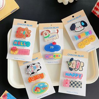 Set 3 kẹp tóc mái họa tiết hoạt hình dễ thương - phụ kiện kẹp tóc