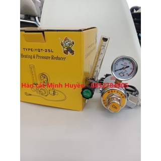 Đồng hồ đo khí co2 hàn mig loại đẹp, đồng hồ co2 zlhc