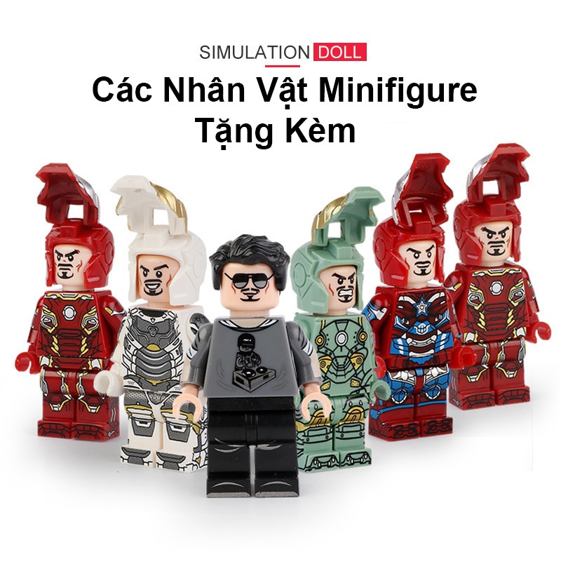 Đồ Chơi Lắp Ráp Kiểu Lego HulkBuster IRON Man Và Găng Tay Vô Cực Super Heros Mecha LY76066 Với 2000+ Mảnh Ghép