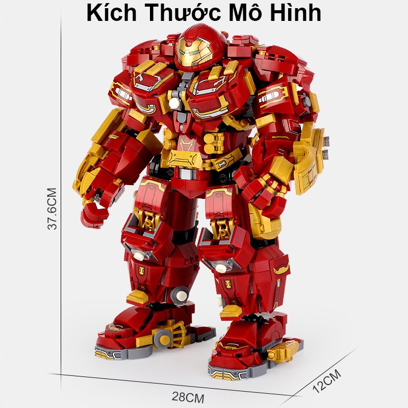 Đồ Chơi Lắp Ráp Kiểu Lego HulkBuster IRON Man Và Găng Tay Vô Cực Super Heros Mecha LY76066 Với 2000+ Mảnh Ghép
