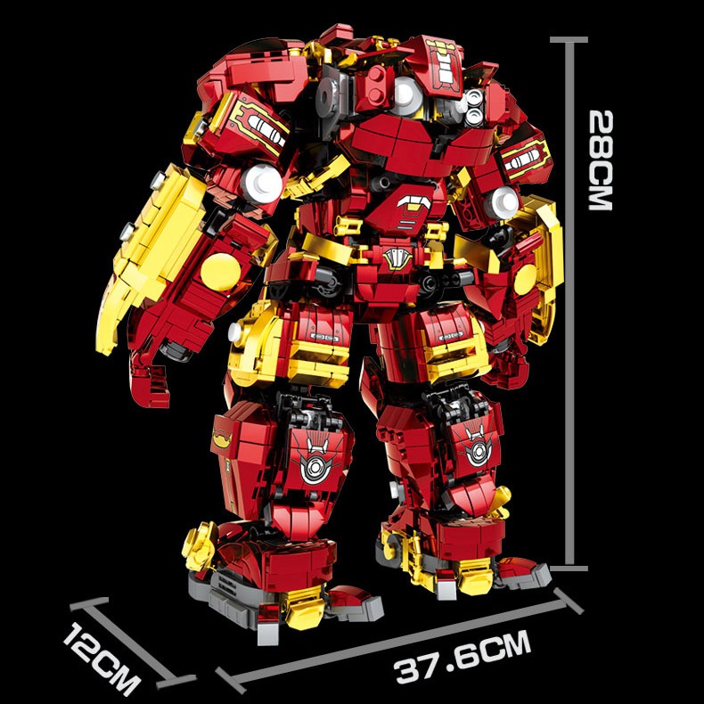 Đồ Chơi Lắp Ráp Kiểu Lego HulkBuster IRON Man Và Găng Tay Vô Cực Super Heros Mecha LY76066 Với 2000+ Mảnh Ghép