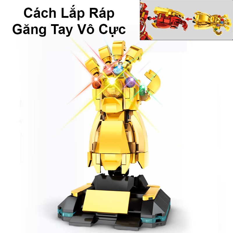 Đồ Chơi Lắp Ráp Kiểu Lego HulkBuster IRON Man Và Găng Tay Vô Cực Super Heros Mecha LY76066 Với 2000+ Mảnh Ghép