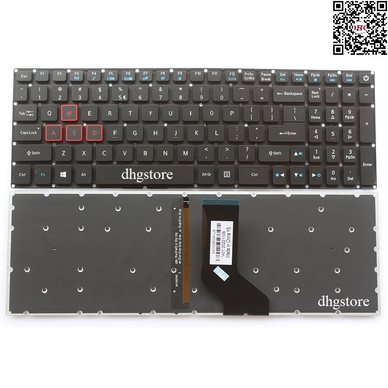 Bàn phím laptop Acer Predator Helios 300 G3-571 G3-573 G5-591 PH315-51 PH317-51 PH317-52 N17C1 N17C3