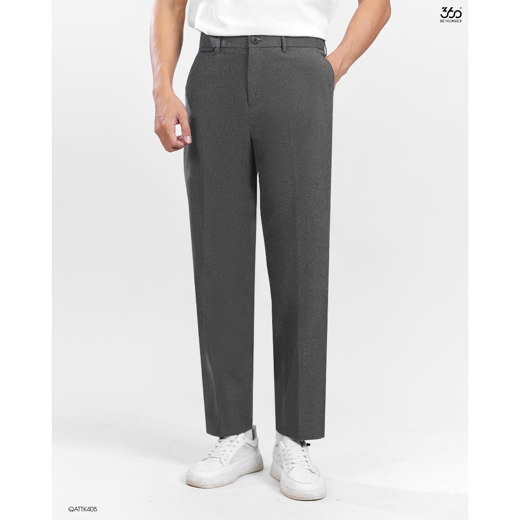 Quần âu nam form Tapered trẻ trung thương hiệu 360 Boutique chất liệu tuytsi cao cấp - QATTK405