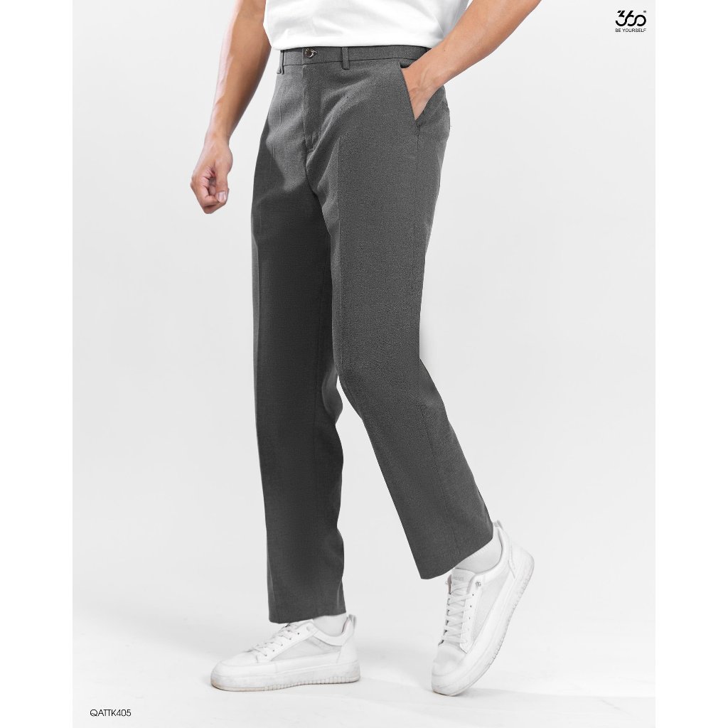 Quần âu nam form Tapered trẻ trung thương hiệu 360 Boutique chất liệu tuytsi cao cấp - QATTK405