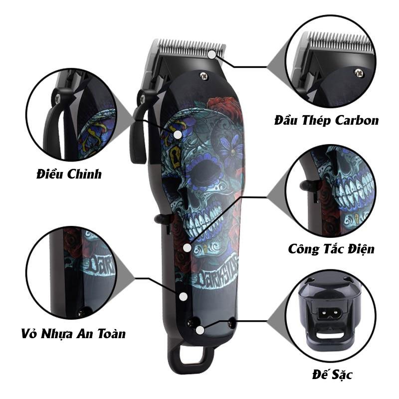 Tông Đơ, Tăng Đơ Cắt Tóc Có Dây Kemei KM-735, Salon, Máy Hớt Tóc Gia Đình, Trẻ Em, Chuyên Nghiệp Bảo Hành 5 Năm