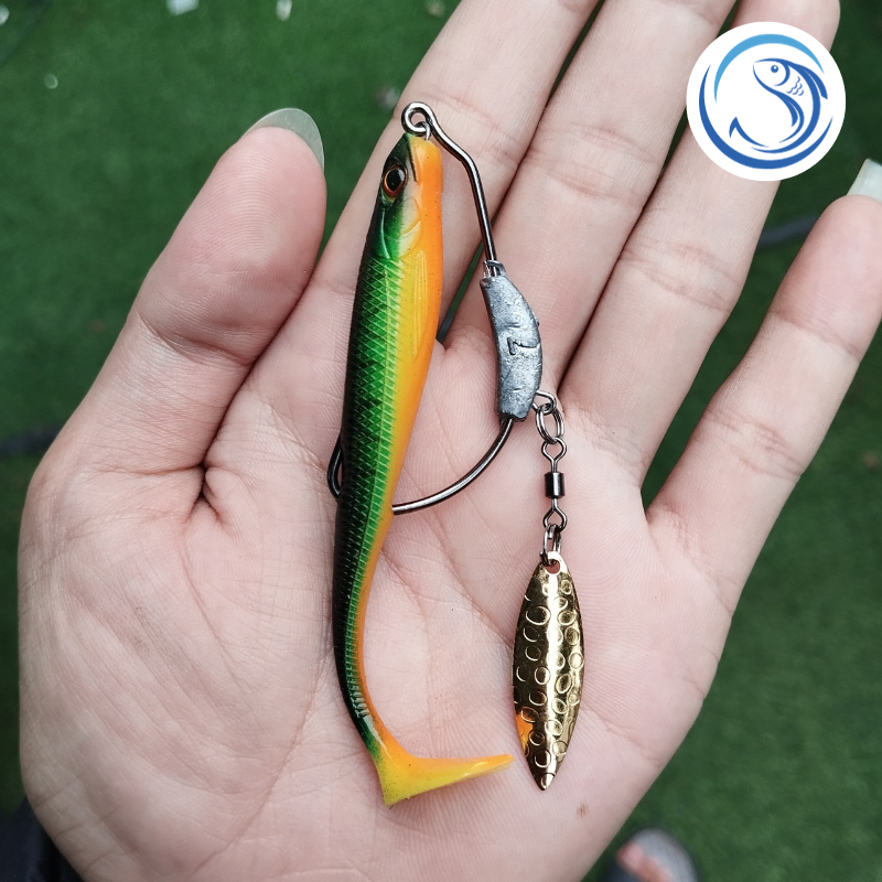 Mồi mềm nff + lưỡi siêu rẻ - Mồi câu lure cá lóc, cá chẽm , cá săn mồi