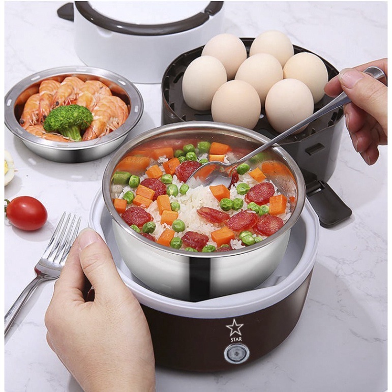 💥BẢO HÀNH 1 ĐỔI 1💥 Hộp cơm cắm điện, hộp cơm công sở 3 tầng, hộp đựng cơm công sở giữ ấm thực phẩm siêu tiện lợi