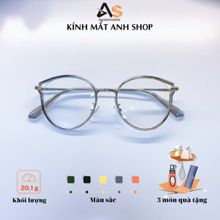  Kính tròn to mắt mèo thời trang nữ chất liệu kim loại 23001A 