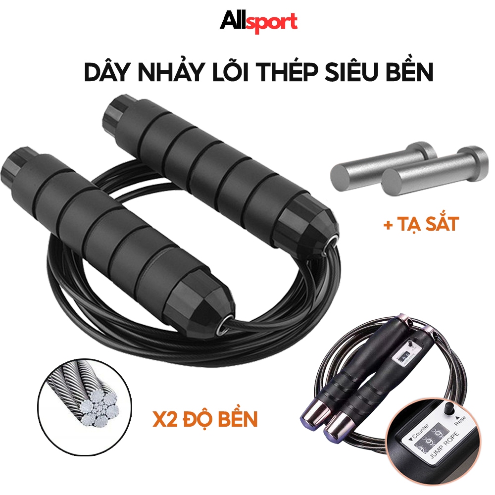 Dây Nhảy Thể Lực Đếm Số Tập Thể Dục Thể Thao Giảm Cân Cao Cấp Nhiều Màu AllSport