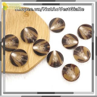 Cúc vest nhựa có vân, nút nhựa vân xà cừ size 1.8cm, 2cm, 2.5cm st3