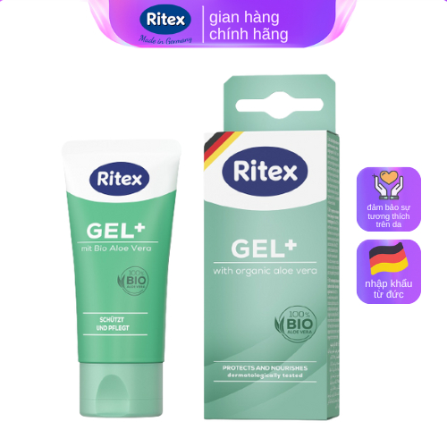 Gel bôi trơn Ritex Gel+ tinh chất lô hội - Tuýp 50ml