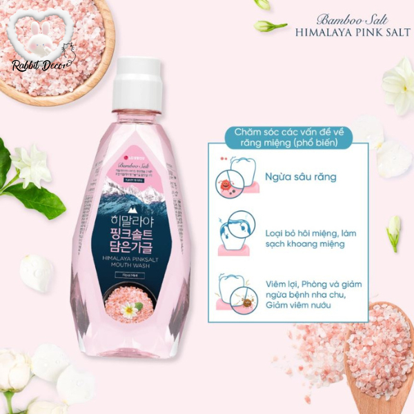 Nước Súc Miệng Muối Hồng Himalaya Hoa Bạc Hà 320ml