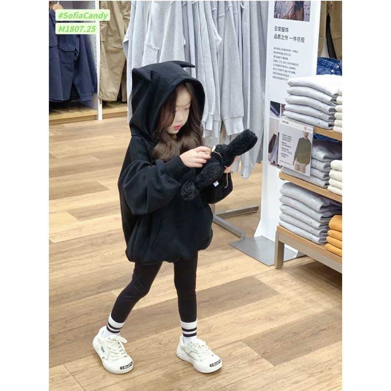 HTK- Áo nỉ 2 tai Sofia candy size 18/24m-11/12y
