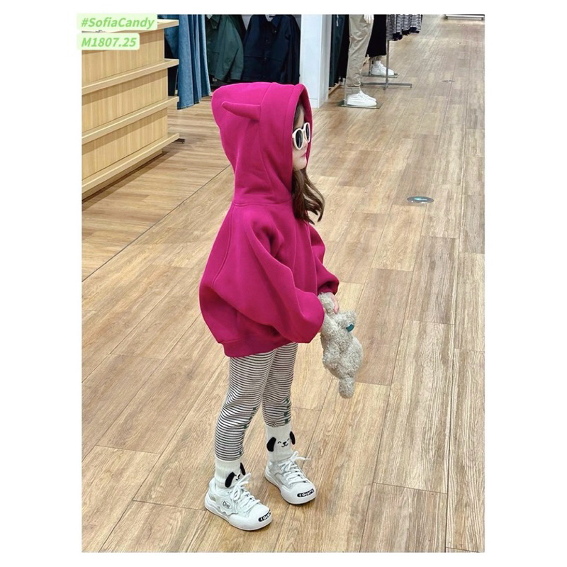 HTK- Áo nỉ 2 tai Sofia candy size 18/24m-11/12y