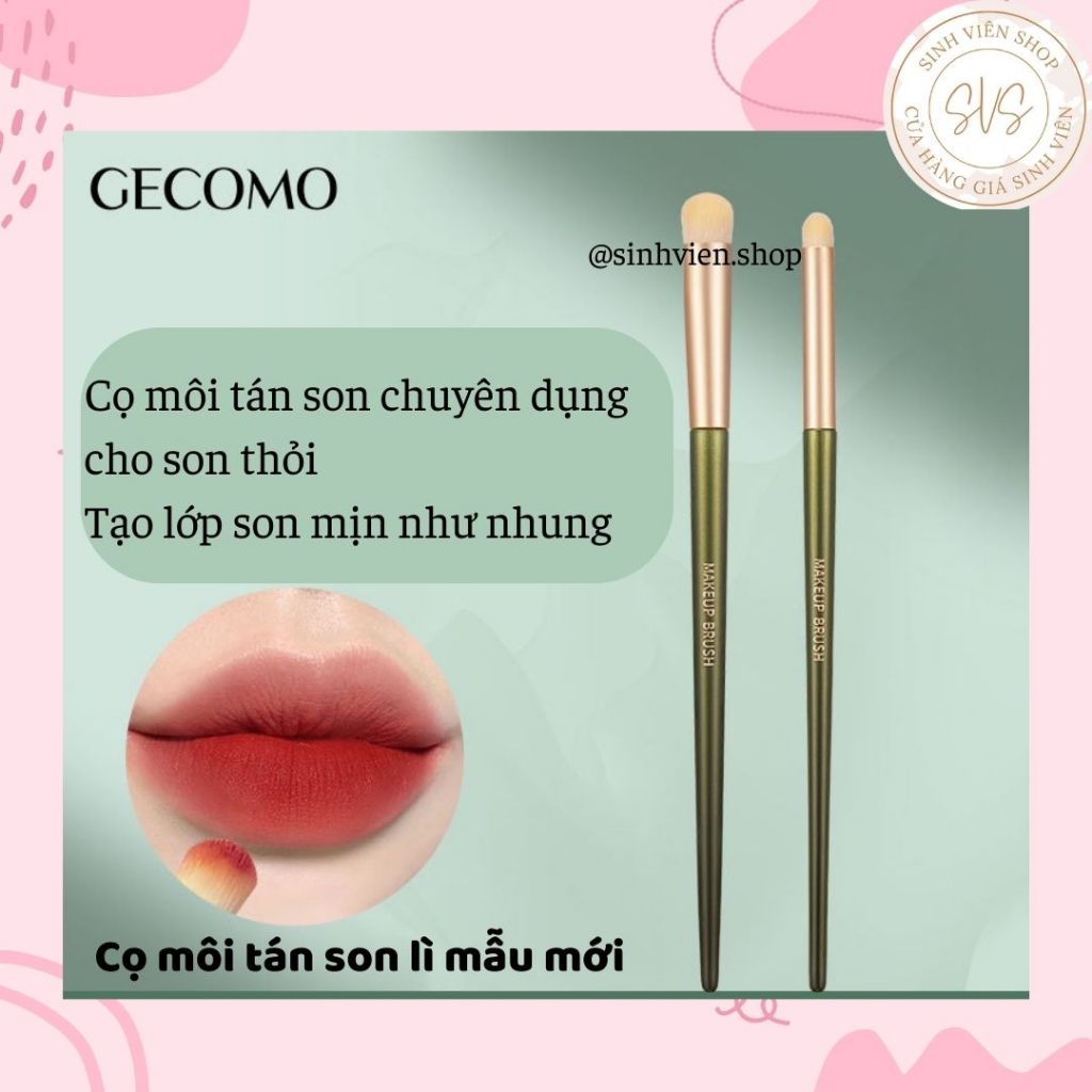 Cọ môi tán son và viền môi Gecomo G1101 G1102 phiên bản xanh lá