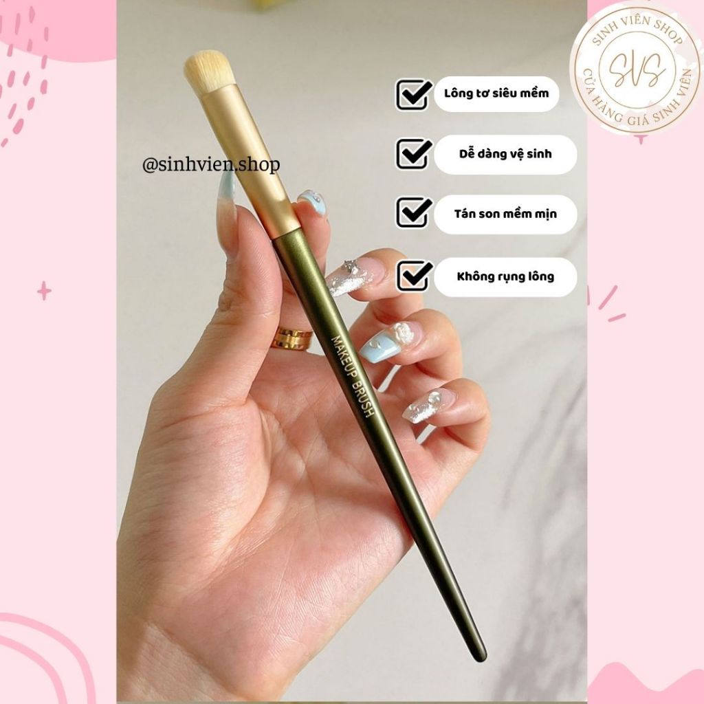 Cọ môi tán son và viền môi Gecomo G1101 G1102 phiên bản xanh lá