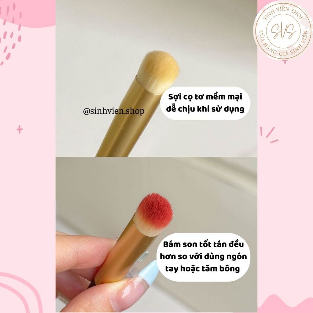 Cọ môi tán son và viền môi Gecomo G1101 G1102 phiên bản xanh lá