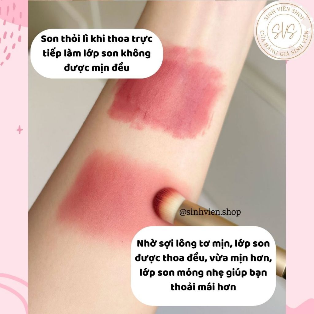 Cọ môi tán son và viền môi Gecomo G1101 G1102 phiên bản xanh lá