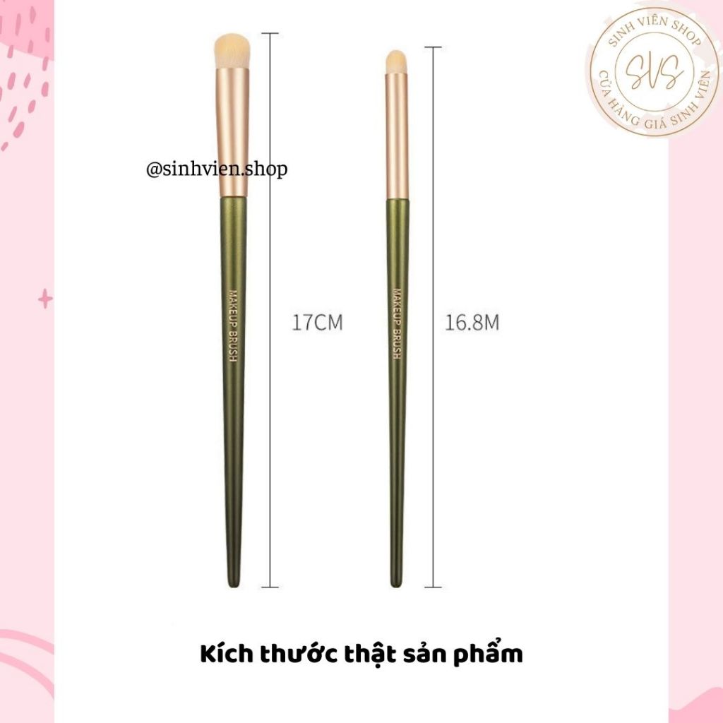 Cọ môi tán son và viền môi Gecomo G1101 G1102 phiên bản xanh lá