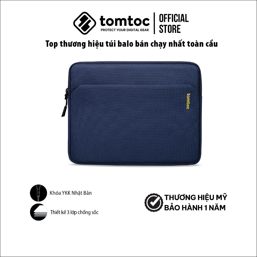 Túi chống sốc TOMTOC (USA) Slim Sleeve cho Macbook Air/Pro M2/M1 13-INCH