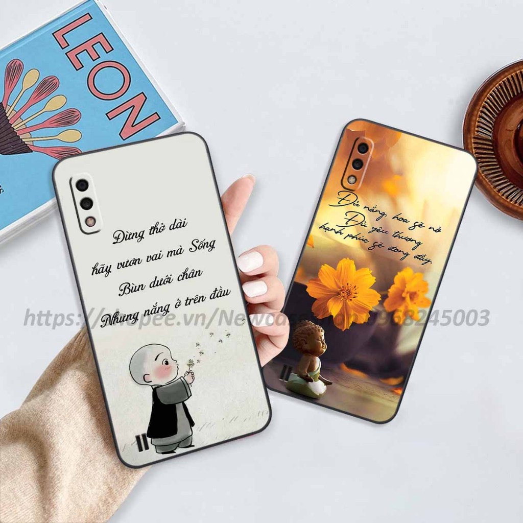 Ốp lưng Samsung A10 / M10 in hình thư pháp,tâm an vạn sự an giản dị