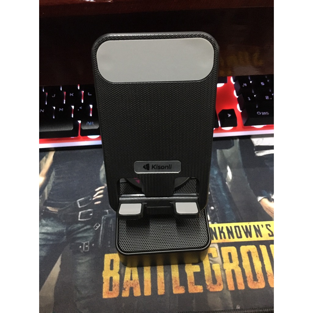 Loa Bluetooth kiêm giá đỡ điện thoại Kisonli M-1 LED 7 màu 3W*1