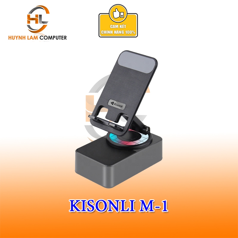 Loa Bluetooth kiêm giá đỡ điện thoại Kisonli M-1 LED 7 màu 3W*1